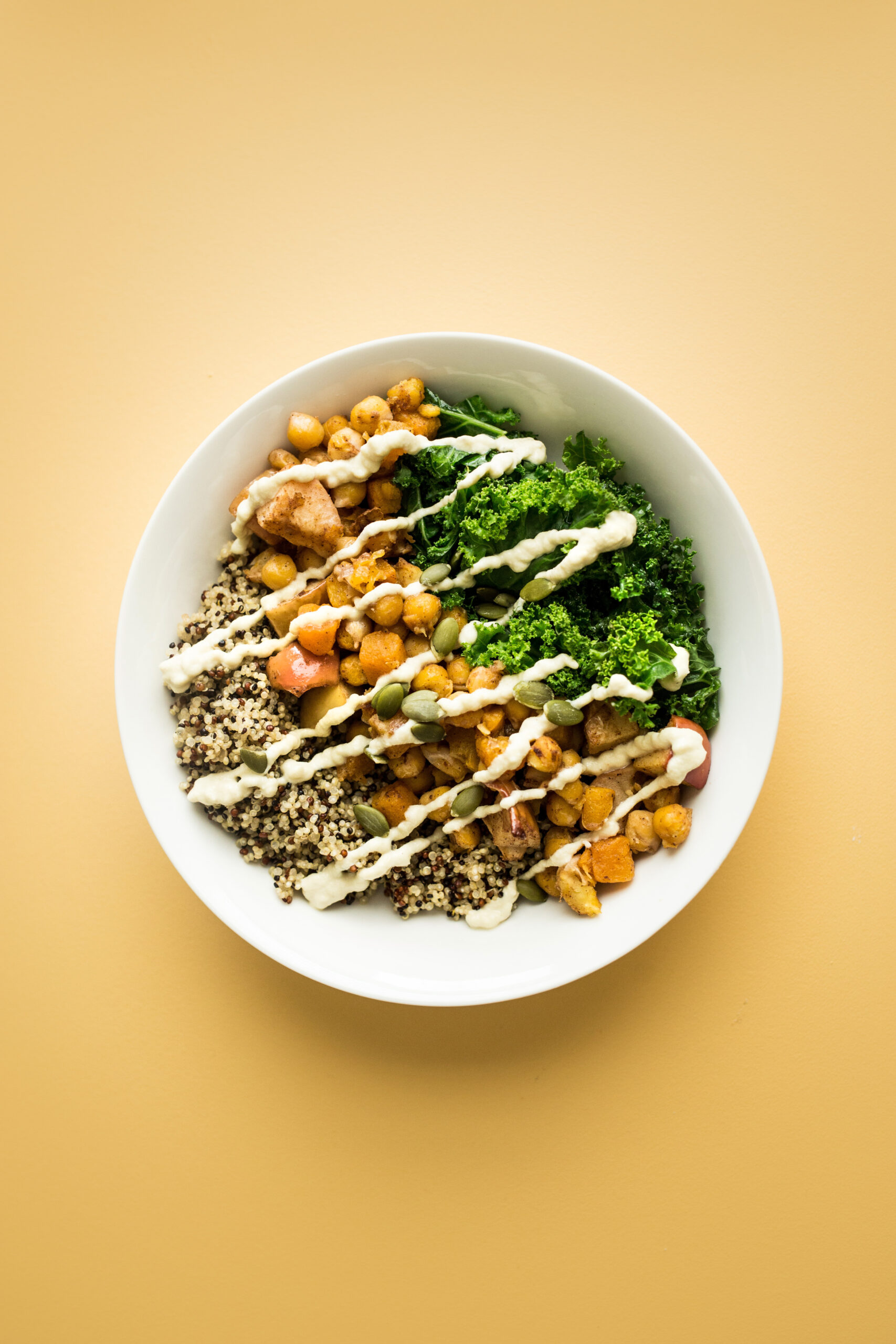 roasted butternut squash and quinoa with chicken bowl