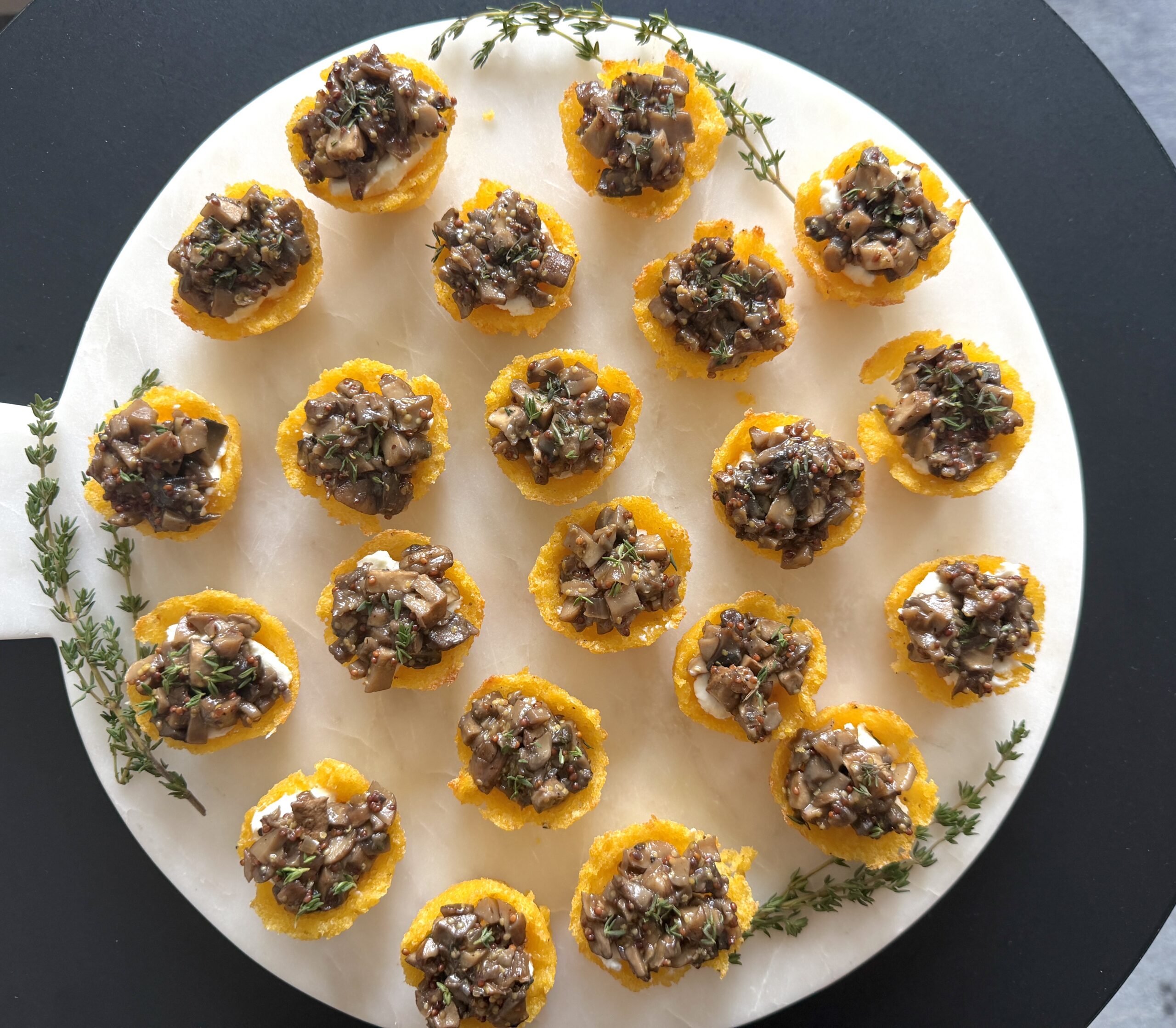Maple Mustard Mushroom Grits Tartlets final shot