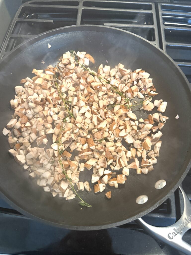 Mushrooms in pan photo